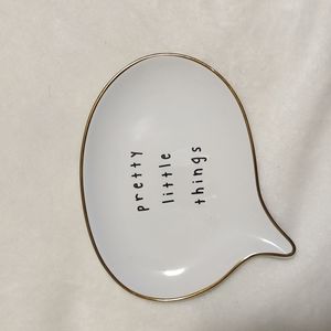 Pretty little things trinket tray with gold accents
